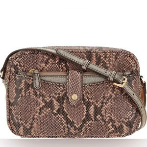G.I.L.I. Leather Crossbody Bag Sienna Snake